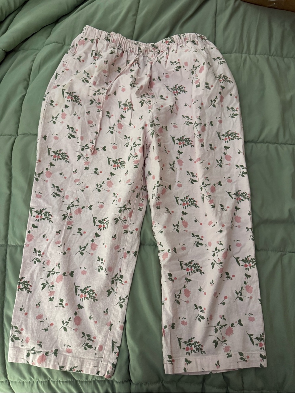 Denim & Co Pink Floral Elastic Waist Skirt